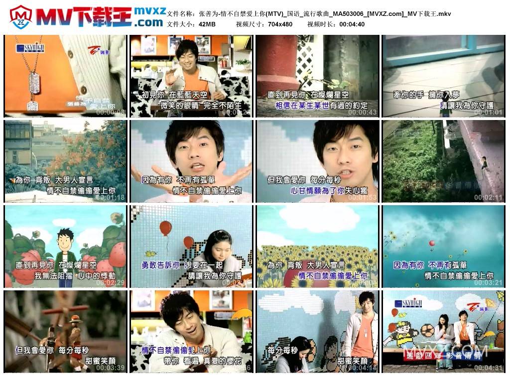张善为-情不自禁爱上你(MTV)_国语_流行歌曲_MA503006